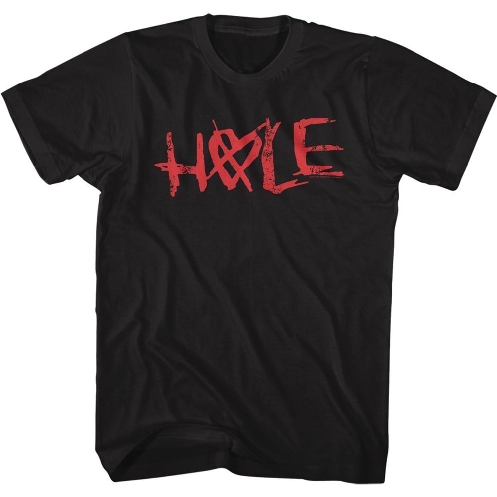 Hole Crossed Heart  Black Adult Tshirt